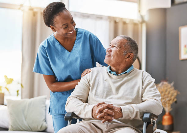 Caregiver with patient